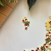 Double Candy Cane Enamel Craft Charm